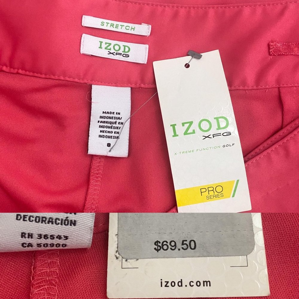Izod FXG Golf Pleated Skirt Skort Pro Series Extreme Golf Pink M New With Tags. - Picture 9 of 10